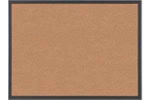 Bi-Office Tableau d'affichage en liège, avec Cadre en MDF Noir, 60x40 cm