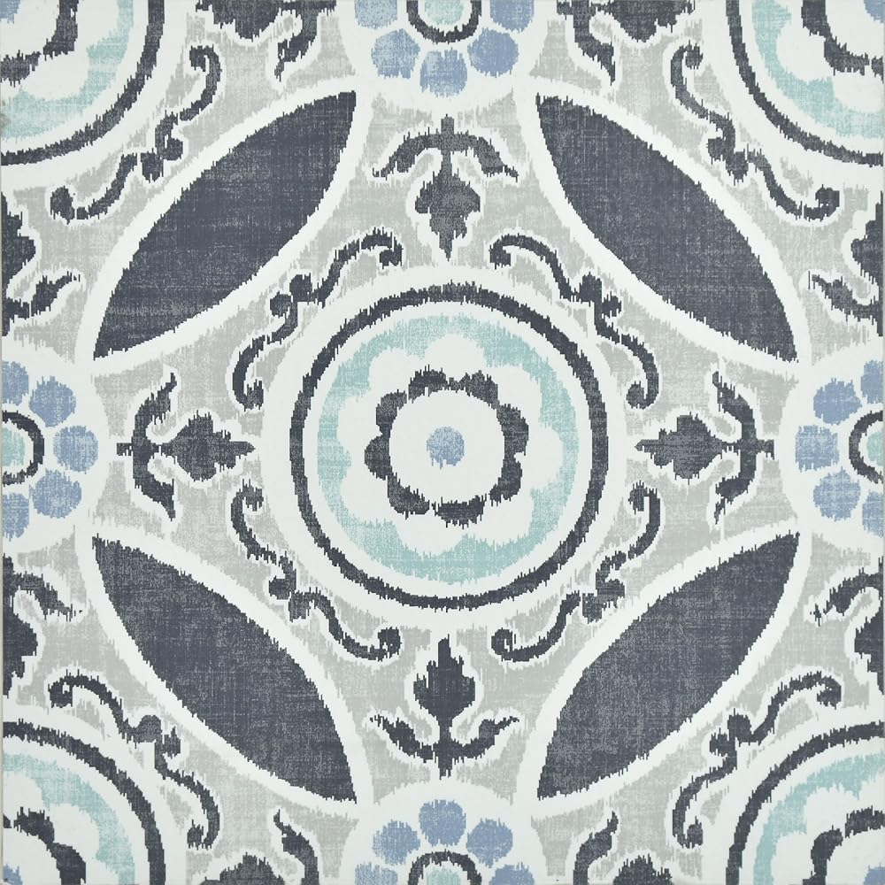 FloorPops Wallpops fp2484 Sienna Soyma ve Yapışma Zemin Fayansları, Mavi, 10 Adet
