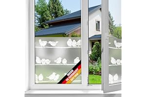 ‎D-C-FIX d-c-fix Fensterfolie static Premium Filippa UV Sichtschutz beidseitig blickdicht statisch selbsthaftend Folie für Bad-Fenster, Küche, Glastür Milchglasfolie Sichtschutzfolie Glasfolie 45 cm x 1,5 m