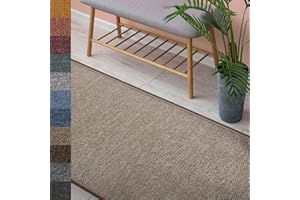 FLOORDIREKT Carpet Floor Runner London, Living Room Runner Rug for Hallway, Kitchen and Bedroom, Durable and Easy to Clean Carpet Floor Mat (80 x 150 cm, Beige 70)