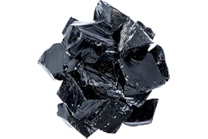 Crocon 1LB Ossidiana Nera Ruvida Bulk Pietra Naturale Pietra preziosa Grezza Tumbling Cabbing Lucidatura Gemma Mining Chakra Bilanciamento Reiki Guarigione Buona Fortuna Home Office Decor