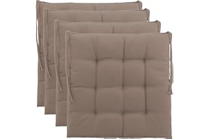 Brandsseller Sitzkissen Dekokissen Stuhlkissen Zierkissen Gartenkissen 9er Steppung - Größe: ca. 40 x 40 cm - 4er Vorteilspaket - Sand