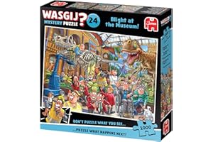 Wasgij Mystery 24 - Panika w Muzeum! - Blight at the Museum! - Puzzle dla dorosłych - Humorystyczne - Karton w 100% z recyklingu - 1000 elementów - Jumbo