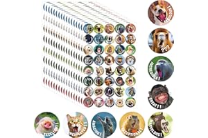 HEBAYY 680 PCS Divertidos Pegatinas de Incentivo - 40 Diseños Vibrantes Motivadores Positivos, Recompensa de Animales Divertidos para el Aula del Profesor (17 Hojas)