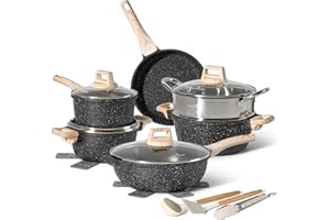 JUST PERFECTO HOUSEHOLD APPLIANCES JUST PERFECTO Batteria Pentole e Padelle a Induzione, Set Padelle Antiaderenti Per tutti i piani cottura, Batteria di pentole antiaderente 24/28cm con Coperchi, set pentole induzione senza pfoa e ptfe