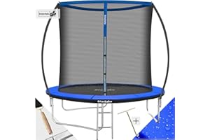 tectake® Trampoline Rond avec Échelle Trampoline Filet de Protection & Tour rembourré, Enfant Adultes Certifié Intertek Sécurité Maximale Jardin Cadeau - Diverses Tailles