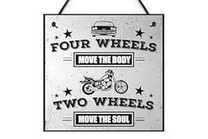 RED OCEAN Move The Soul - Targa da appendere per motociclista e motociclista