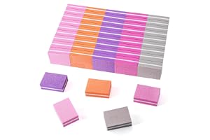 Nagelfilar buffert 50 stycken mini nagelfil block dubbelsidig 100/180 flerfärgad polerblock nagelfilar slipblock för naglar m