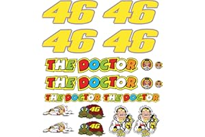 GamesMonkey Zestaw naklejek – Valentino Rossi The Doctor 46 Logo – cały panel 10 szt. Oferuje skuter motocykl Motocross