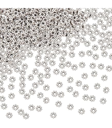 100 Metall Zwischenperlen "Blume" (2088) (Neu Und Originalverpackt) In