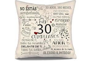AOSUMIN No Estás Envejeciendo Estás Aumentando de Valor - Funda de Cojín para Cumpleaños 30 Años - Regalo para Hija, Hermana, Amiga, Prima, Novia, Esposa, Colegas (10-100 Años) (30-a)