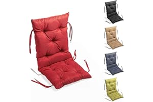 sunnypillow Coussin pour Banc de Jardin 50 x 50 x 50 cm - Matelas Exterieur, Interieur - Coussins Assise & Dossier Souples - Confortable Coussins pour terrasse, Balcon, Banquette - Rouge