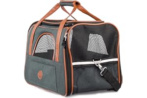 Hund ist KÖNIG® Bolsa para Perros de hasta 6,5 kg, Resistente y Estable, Plegable y fácil de Guardar | Caja de Transporte para Perros para Coche y Gato