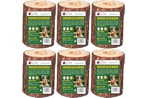 Moritz 6 x torcia svedese a forma di citronella, con stoppino di accensione, torcia da giardino, in legno, 1,5-2 ore, durata 20 cm di altezza