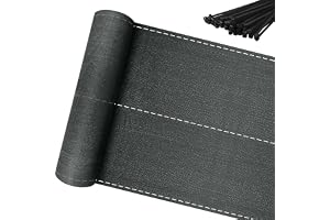 PEILU 10 m långt vindnät för utomhusbruk, 120 cm, höjd, trädgårdsinsynsskydd, stängselpanel av 150 g/m² HDPE-tyg, UV-stabilis