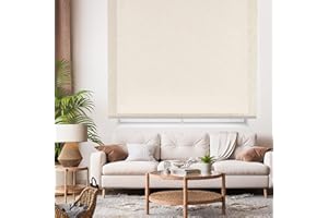 Blindecor Ara | Tenda a rullo traslucida tinta unita - Lino, 160 x 200 cm (Larghezza x Altezza) | Dimensioni del tessuto 157 x 195 cm | Tenda per interne