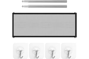 Barriere Chien 180 x 72 cm Barriere de Securite Chien, Magic Gate, Barriere pour Chien, Barriere Extensible pour Chien, Barriere Chien sans Percage, Barriere Animaux, Barrière pour Chien/Bébés