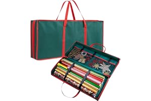 DECO EXPRESS Borsa per Albero di Natale - Sacco per Albero di Natale Resistente con Cerniera e Manici Porta Palline di Natale e Decorazioni Natalizie (Verde 82cm)
