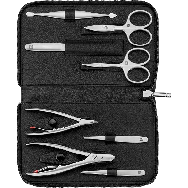 ZWILLING Maniküre-Set – 4-teilig Mit Nagelknipser Aus Edelstahl & Lederetui In Anthrazit