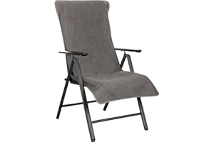 ‎BRANDSSELLER Brandsseller Frottee-Schonbezug für Gartenstuhl und Gartenliege sowie als Strandliegenauflage - aus 100% Baumwolle - ca. 65 x 130 cm - Anthrazit