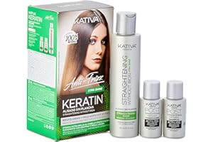 KATIVA Keratin Anti-Frizz Alisado Sin Plancha Extra Brillo 30 Días