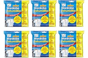 ARTIST UNKNOWN Hanging Wardrobe Dehumidifier Helps Stop Mould, Damp, Mildew, Moisture and Condensation (6 x 3pk)