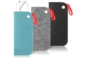 Hifot morbida occhiali custodia 3 pezzi, Feltro portatile da viaggio Occhiali da Custodia Astuccio marsupio per occhiali da sole
