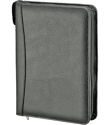 KISSKI Porte-documents En Cuir A5 Personnalisable 6 Anneaux Pour Homme Et Femme – Cadeau Gravé Affaires Et Voyages Marron
