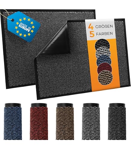 LNT France Paillasson Intérieur & Extérieur 60x90cm - Anti-dérapant & Absorbant - Fabrication Française
