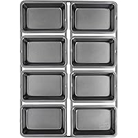 Kitchencraft Chicago metallic non-stick professional Mini cake pan, 8 cups, (9 x 3 cm), gray color