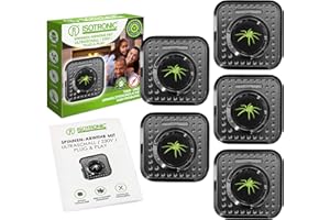 ISOTRONIC Ochrona przed pająkami do piwnicy, do pomieszczeń wewnętrznych, 230 V, ochrona przed pająkami, wtyczka ultradźwiękowa | 5 sztuk w opakowaniu