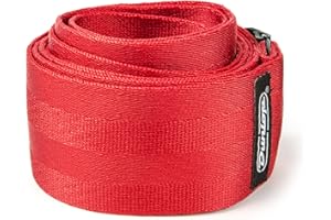 Jim Dunlop DST7001RD Deluxe - Correa para cinturón de seguridad, color rojo