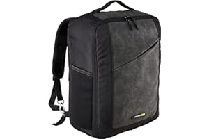 Cabin Max Manhattan 30L Easyjet Zaino 45x36x20 Bagaglio a mano Borsa da viaggio (Materiale Riciclato Nero, 45x36x20cm)