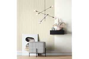 Newroom Tapete Creme Vliestapete Holz - Holztapete Skandi Beige 3D Paneele Lamellen Holzwand Modern Lamellenwand Naturholz inkl. Tapezier-Ratgeber