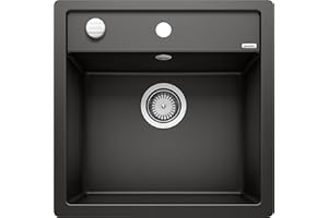 BLANCO 525872 Dalago 5-F Kitchen Sink, Black, 50 cm Unterschrank