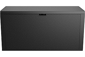 KOLL LIVING GARDEN Koll Living Aufbewahrungsbox/Kissenbox, 270 Liter - trockener & gut belüfteter Stauraum für Sitzauflagen, Gartengeräte & Kinderspielzeug - mit Griffen und Rollen für einen einfachen Transport