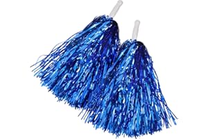 1 Paire Cheerleading Pom Poms en Plastique Girl Pom Pom pour Football Basketball Encourage (Bleu Royal)