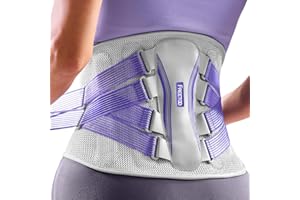 FREETOO Back Support Belt With Unmatched Knitted Breathable Mesh Lower Back Support For Women & Men With 5 Support Modules Ideal For Sciatica Pain Relief,Violets Size M