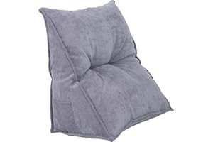 Meerweh Rückenkissen Keilkissen Palettenkissen, 48x30x48 cm, Cordstoff, flauschig, grau