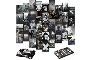 LOVEDMORE Grunge estetisk väggcollage kit – 40 st 10 x 15 cm mörk och svart bild set för sovsal och sovrum rumsdekor