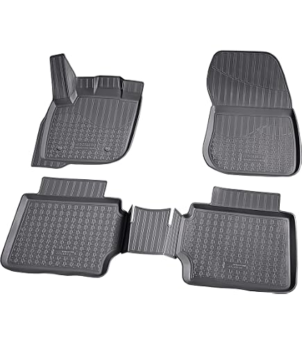 Tappetini Auto MTM Su Misura Per Ford Mondeo IV Turnier (09.2007-2014) – Set 4 Pezzi In Moquette Nera, Bordatura Antiscivolo, Battitacco Rinforzato – Made In Italy