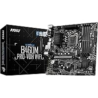 MSI B460M PRO-VDH WIFI mATX Motherboard (10th Gen Intel Core, LGA 1200 Socket, DDR4, Dual M.2 Slots, USB 3.2 Gen 1…