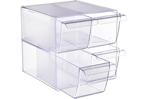 ARCHIVO 2000 Archicubo File 2000 4 Drawers Plastic Modular Organizer 190 x 150 x 150 mm Includes 2 Fastening Clips