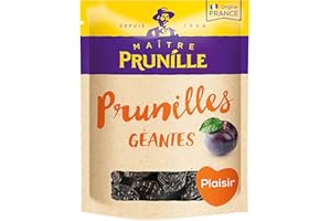 MAÎTRE PRUNILLE - Prunilles Géantes Avec Noyaux - Fruits Secs Plaisir - Riche En Fibre Et Potassium - Origine France - Label IGP - Sachet 500 g