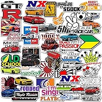 CodersParadise 55-Piece JDM Car Sticker Pack | Waterproof, Residue