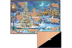 BECKO US Becko Double-Sided Khaki & Black Jigsaw Puzzle Board Portable Puzzle Mat for Puzzle Storage Puzzle Saver, Non-Slip Surface, Up to 1000 Pieces