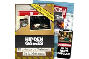 Hidden Games Escena del Crimen: El Crimen de Quintana de la Matanza, crimenes imperfectos, Exit Juego de Mesa de Misterio y Detectives cooperativo, 1-6 Jugadores, a Partir de 14 años, en español