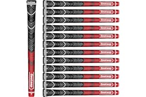 Geoleap Golf Grips Set of 13- Cord Rubber Compound Material, Hybrid Golf Club Grips, All Weather Performance.