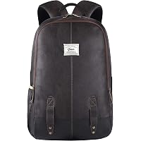 Gear Classic Anti Theft Faux Leather 18 inch 48 cms Brown Laptop Backpack (LBPCLSLTH0201)