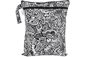 Bumkins Borsa impermeabile riutilizzabile con cerniera, Sii gentile-wd, Wet/Dry, Btwf